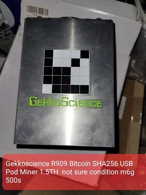 Gekkoscience R909 Bitcoin SHA256 USB Pod Miner 1.5TH no estoy seguro estado m6g... Foto 1 de 2