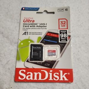 Sandisk 32GB Ultra MicroSDSHC Memory Card with Adapter *New & Sealed*