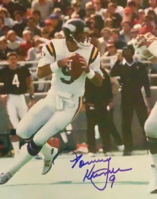 Color firmado por Tommy Kramer Minnesoya Vikings 8x10 #6 con certificado de autenticidad Foto 1 de 4