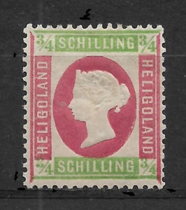 Heligoland 1873, 3/4 p. Scott # 10 VF Mint Hinfed*,See Foto Both Sides - Picture 1 of 2