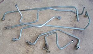 OEM John Deere 425 445 455 Lawn Tractor Set Of 6 Hard Hydraulic Oil Lines, Steel - Picture 1 of 1