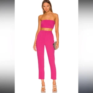 NWT SUPERDOWN SIZE XXS remy bandeau pant set PANTS HOT PINK - Picture 1 of 5