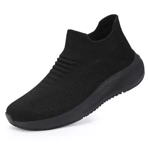 Womens Slip on Walking Shoes Comfort Lightweight Breathable Sock Shoe Non-Sli... - Picture 1 of 7