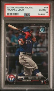 2017 Bowman Chrome - #49 Rougned Odor - Texas Rangers - PSA 10 GEM MT - Pop 1 - Picture 1 of 3