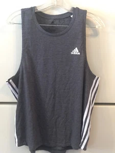 ADIDAS Prime Green Aeroready Size XL Gray w/White Stripes Tank Top - Bild 1 von 4