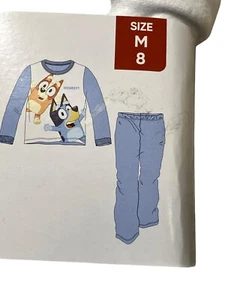 Bluey Kids 2-Piece Pajama Set Size 8 Long Sleeve Top & Pants Flame Resistant - Picture 1 of 7