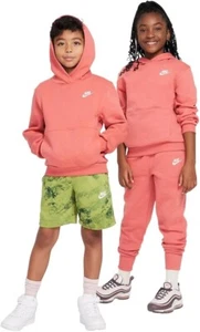 Nike Big Kids' Sportswear Club Fleece Hoodie (Adobe/White) Size Small - Picture 1 of 1