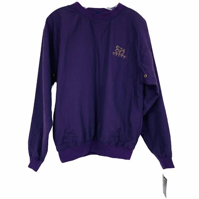 Jaqueta corta-vento vintage Las Vegas MGM Grand Hotel pulôver roxo adulto G - Imagem 1 de 4