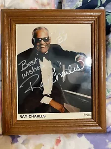 Ray Charles Autogramm handsigniert silber 8x10 glänzend Farbfoto Nachlassfund - Bild 1 von 6