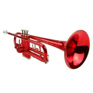 Student Bb Trumpet,Case,Mouthpiece~Gold Silver Red Black Blue Green Purple Pink - Picture 1 of 9