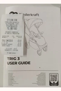 Kinderkraft Trig 3 Passeggino Leggero Compatto Pieghevole 0+M fino a 22 Kg Nero - Foto 1 di 4