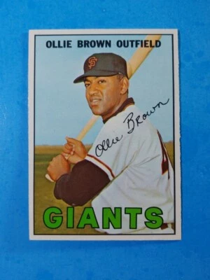 1967 TOPPS BASEBALL #83 OLLIE BROWN  EX-MT+ - Image 1 of 2