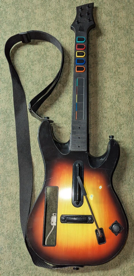 Nintendo Wii Wireless Guitar Hero Red Octane Sunburst Controller 95455.805 Works - Image 1 of 4
