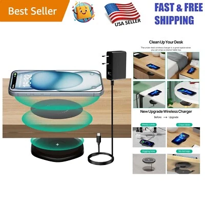 Invisible Wireless Charger Mat - 30mm Under Desk Charging Station for All Dev... - Image 1 of 4