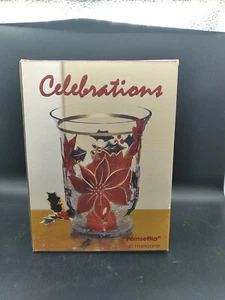  CRYSTAL POINSETTIA Candle Holder - Picture 1 of 10