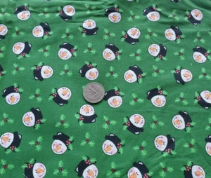 4 YDS Quilt Sewing Fabric Snowman Heads Trena's Little Bit of Christmas General - Picture 1 of 4