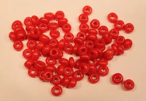 250 cuentas de vidrio, rojo, brillante, 8 mm de diámetro, indio, vaquero, z manualidades - Imagen 1 de 1