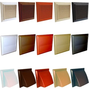 Louvred Grille / Cowl / Gravity exterior vent 100mm/ 125mm/ 150mm/4"/5"/6" - Picture 1 of 47