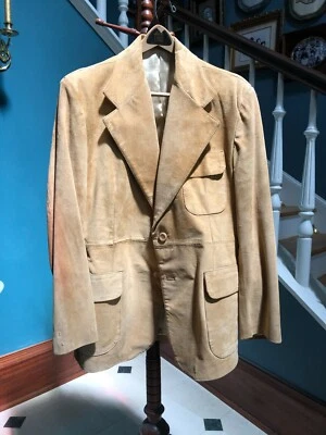 Chaqueta Blazer COMO NUEVA De Colección McGregor Beige Gamuza Cuero 2-Btn EE. UU. Talla 42 Foto 1 de 4