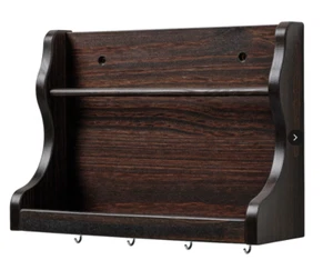 LEVLA Wall Organizer Dark Brown 10 ¾x3 ½x8 ¼" - Picture 1 of 3