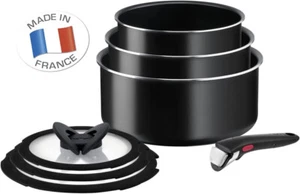 Tefal Ingenio Titanium 7 Piece Non Stick Saucepan Cookware Removable Handle Set - Picture 1 of 13