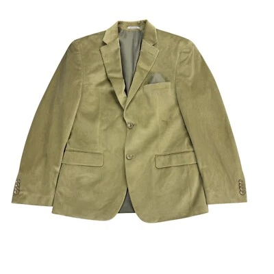 Alfani Mens Slim Fit Solid Velvet Sport Coat Tan 38S - Image 1 of 4