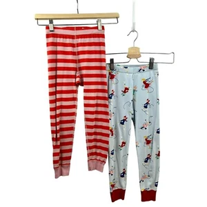 Hanna Andersson Leggings, Size 5, Set of 2, Stripes, Ice Skaters, Organic Cotton - Picture 1 of 9