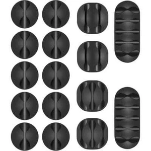 Black Cord Organizer Adhesive Cord Management Wire Holder for Organizing Phones - Picture 1 of 7