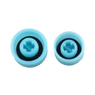 2pcs Blue High & Low Pressure A/C System Valve Caps Car Air Conditioning Service - Image 1 of 4