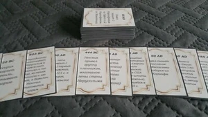 Timeline Bible Events Board Game Handmade Russian 160 cards - Picture 1 of 4