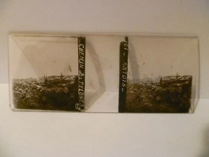 Krieg WW1.14-18. Chemin des Pylones Artois. stereoskopische platte auf glas. - Bild 1 von 3