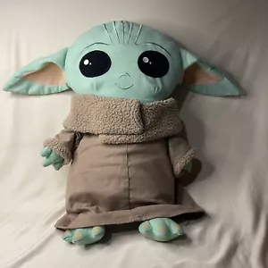 "Star Wars: The Mandalorian - Grogu Il bambino bambino Yoda compagno cuscino imbottito, 18" - Foto 1 di 5