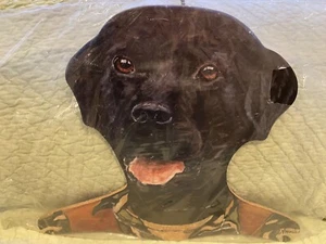 Vintage Annie Rhinehart Wood Clothes Hanger Black Lab Dog Display SEALED! - Picture 1 of 3