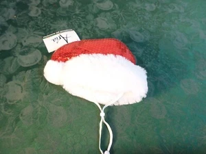 NWT-Adorable Aria Red Sequin Santa Hat-Size Large-6" x 6 1/4" - Picture 1 of 6
