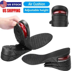 Height Increase Insoles Air Taller Cushion Shoes Insoles 3-Layer Men Heel Insert - Picture 1 of 11