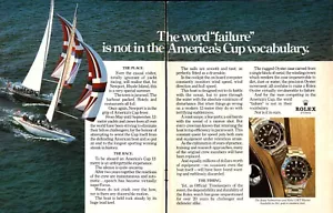 ROLEX Submariner America's Cup Original 1983 Vintage Print Ad 2 Pages!! - Picture 1 of 1