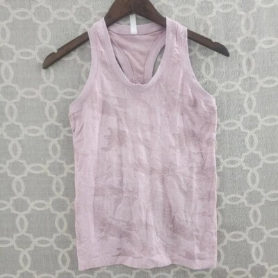 Camiseta sin mangas atlética Athleta rosa camuflada espalda deportiva estirada para mujer S 2546pt Foto 1 de 4