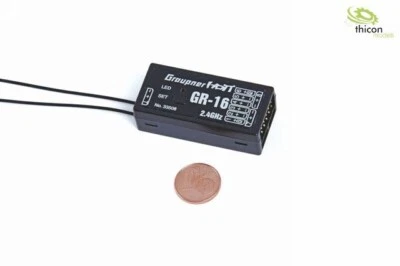 Empfänger GR-16 HoTT, 2,4 GHz, 8 Kanal Graupner 33508 - Bild 1 von 2