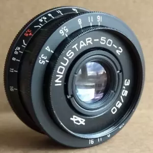 INDUSTAR 50-2 Blak Lens 3.5/5 M42 Soviet Ukraine ZENIT CANON Nikon - Picture 1 of 9