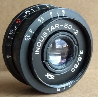 INDUSTAR 50-2 Blak Lens 3.5/5 M42 Soviet Ukraine  ZENIT CANON Nikon - Image 1 of 4