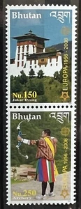 Bhutan Stamps - Bhutan Greets Europa_2006 (pair from sheet)_3 - MNH. - Picture 1 of 1