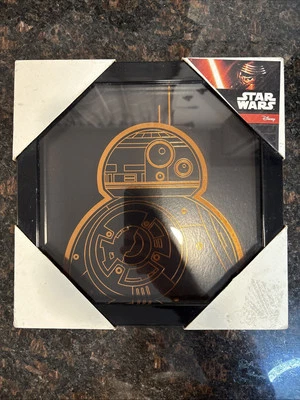 Disney Star Wars BB-8 Framed Picture Hanging Wall Artissimo 10x10 NWOT - Image 1 of 2
