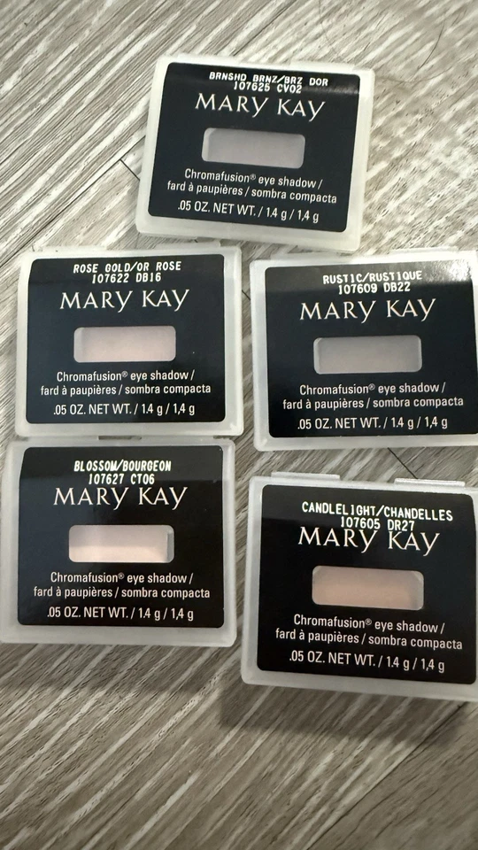 Lot 4 Mary Kay Chromafusion Eye Shadow Sunlit Rose Rustic Hazelnut Candlelight - Image 1 of 1