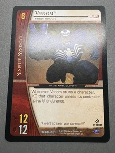 2004 Upper Deck Marvel VS System 1st Edition Card MSM-021 Venom - Picture 1 of 16