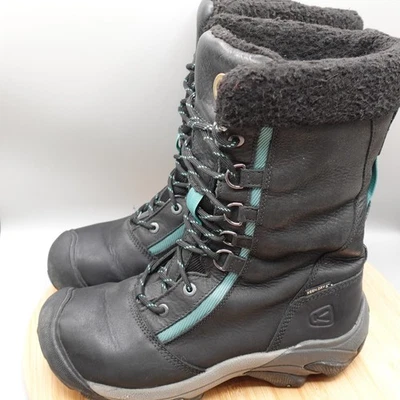 Bota de Senderismo Keen Mujer 7.5 Hoodoo Cuero Alto con Cordones Impermeable 52005-BKDP Fla Foto 1 de 4