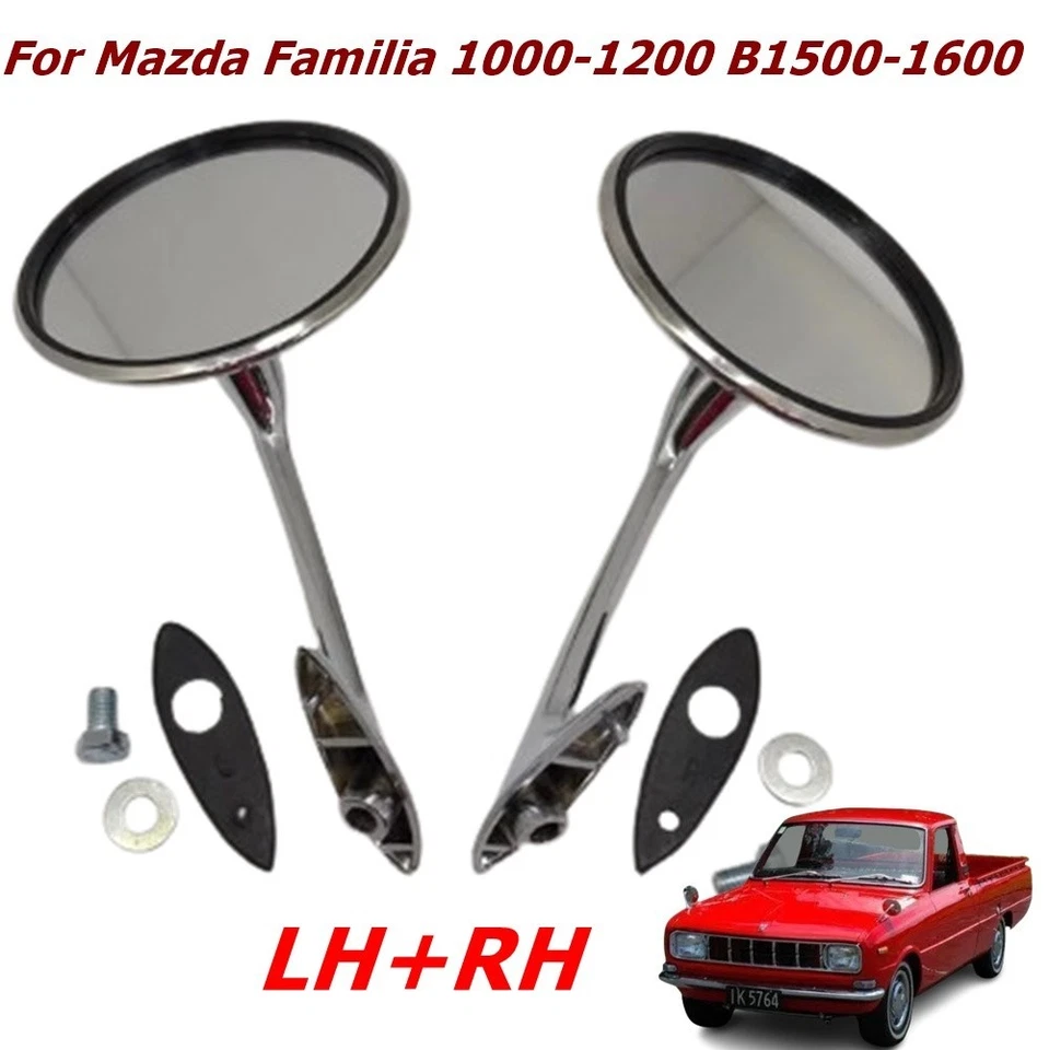 Par de espejos retrovisores laterales guardabarros para camioneta Mazda Familia 1000-1200 B1500-1600 Truc Foto 1 de 4