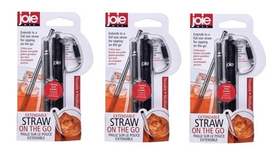 Joie Extendable Straw 3 Pack Travel Drinking Straw On The Go