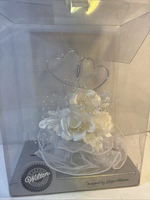 Vintage 1993 Wilton Wedding Cake Topping Lace Flowers NEW Box By Ellen Williams - Image 1 of 4