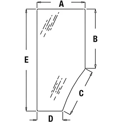 Puerta de vidrio de cabina tintada para mano izquierda para John Deere 7400 7810 7200 7700 7710 7800 Foto 1 de 4