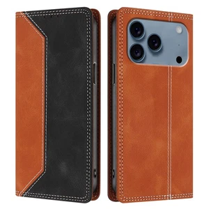 Leder Buchhülle mit ， für iPhone 11-17 - Vollständiger Schutz - Bild 1 von 21